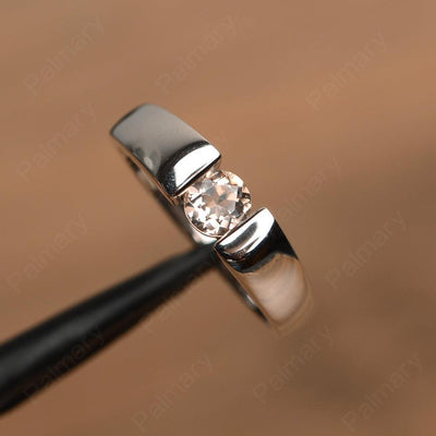 Simple Morganite Solitaire Rings - Palmary