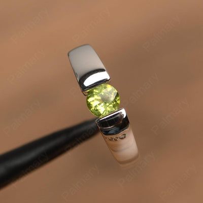 Simple Peridot Solitaire Rings - Palmary