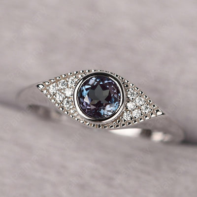 Bezel Setting Alexandrite Eye Ring - Palmary