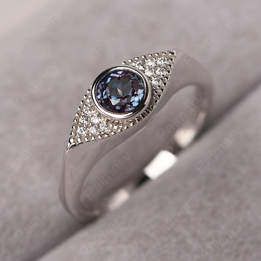 Bezel Setting Alexandrite Eye Ring - Palmary