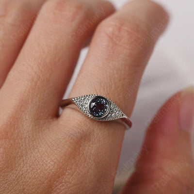 Bezel Setting Alexandrite Eye Ring - Palmary