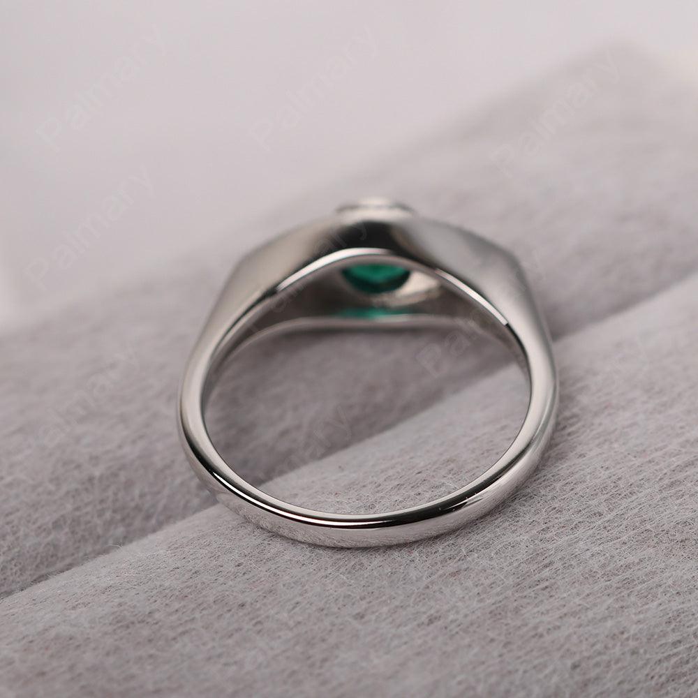 Bezel Setting Emerald Eye Ring - Palmary