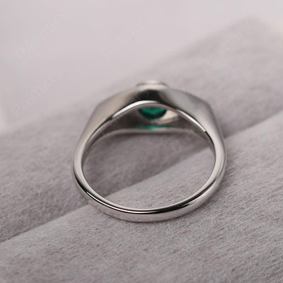 Bezel Setting Emerald Eye Ring - Palmary