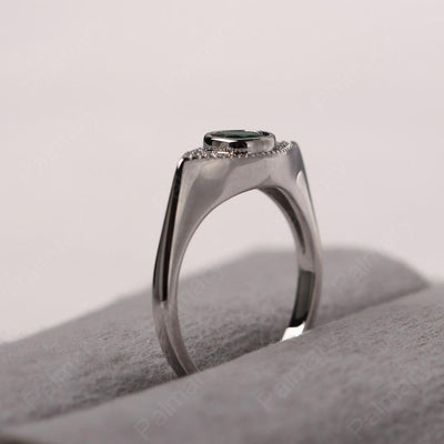Bezel Setting Emerald Eye Ring - Palmary