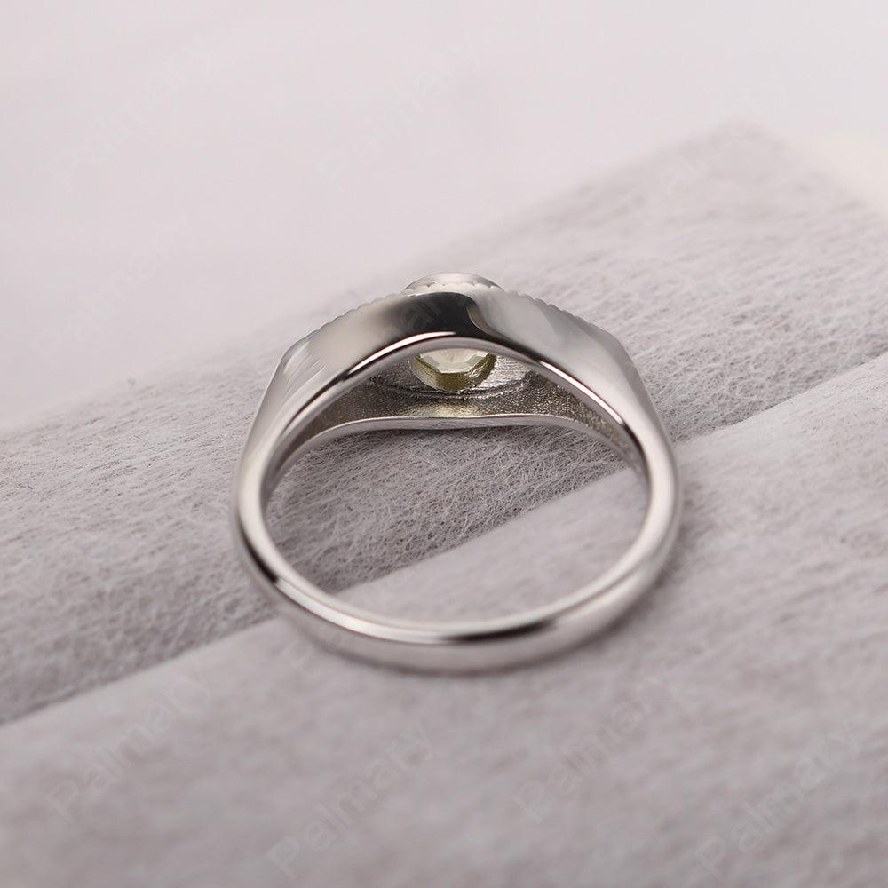 Bezel Setting Lemon Quartz Eye Ring - Palmary