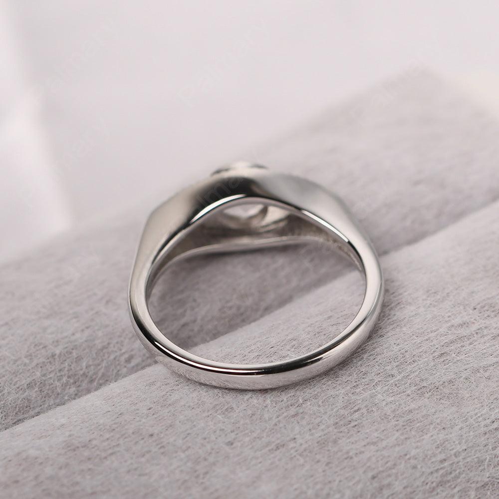 Bezel Setting Morganite Eye Ring - Palmary