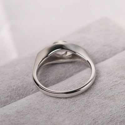 Bezel Setting Morganite Eye Ring - Palmary