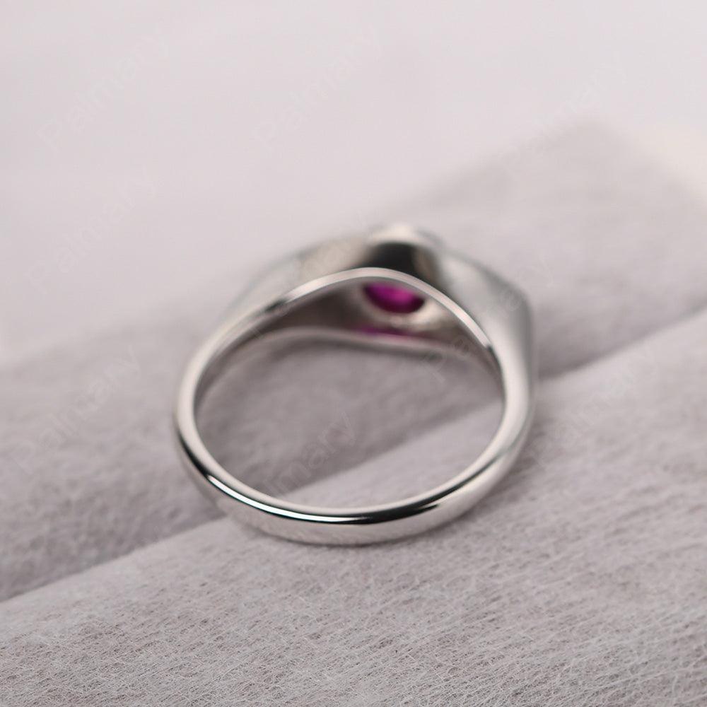 Bezel Setting Ruby Eye Ring - Palmary