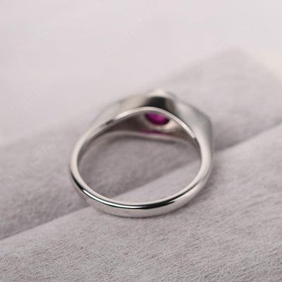 Bezel Setting Ruby Eye Ring - Palmary