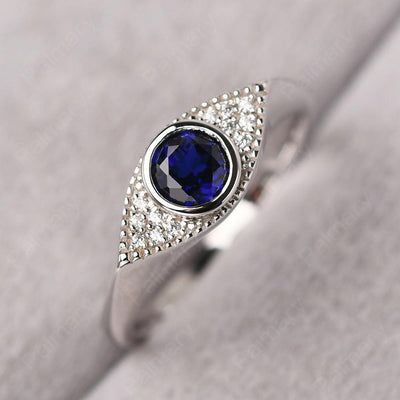 Bezel Setting Sapphire Eye Ring - Palmary