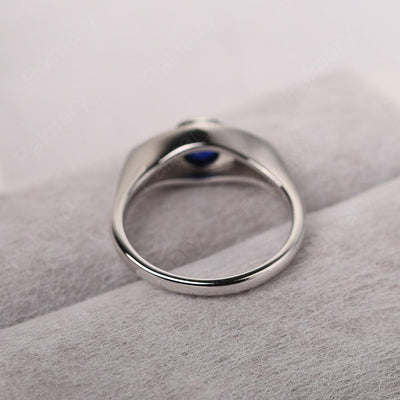 Bezel Setting Sapphire Eye Ring - Palmary