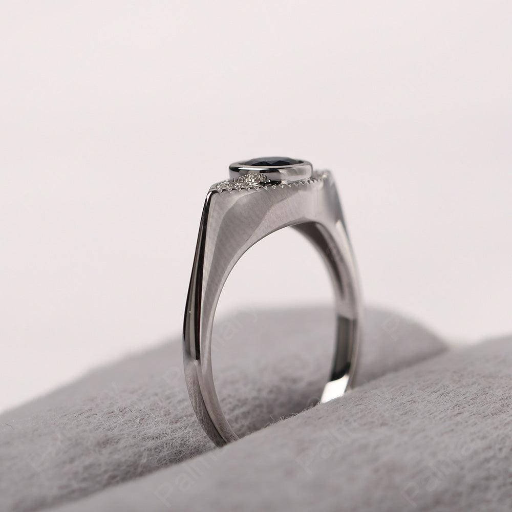 Bezel Setting Sapphire Eye Ring - Palmary
