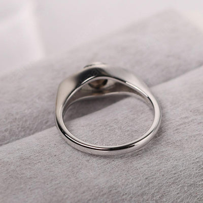 Bezel Setting Smoky Quartz  Eye Ring - Palmary