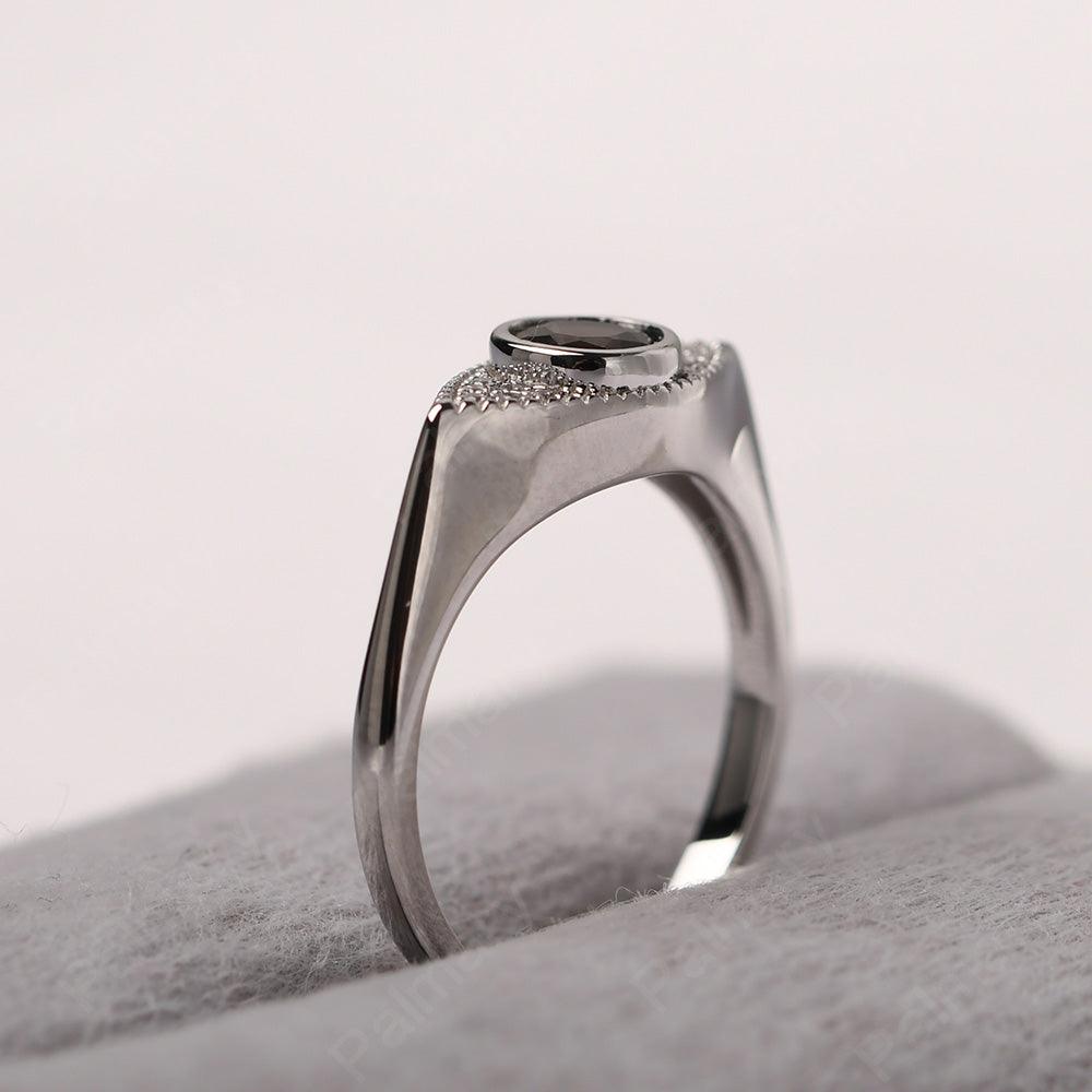 Bezel Setting Smoky Quartz  Eye Ring - Palmary