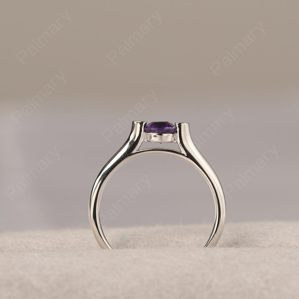 Cute Amethyst Solitaire Ring - Palmary