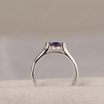 Cute Amethyst Solitaire Ring - Palmary