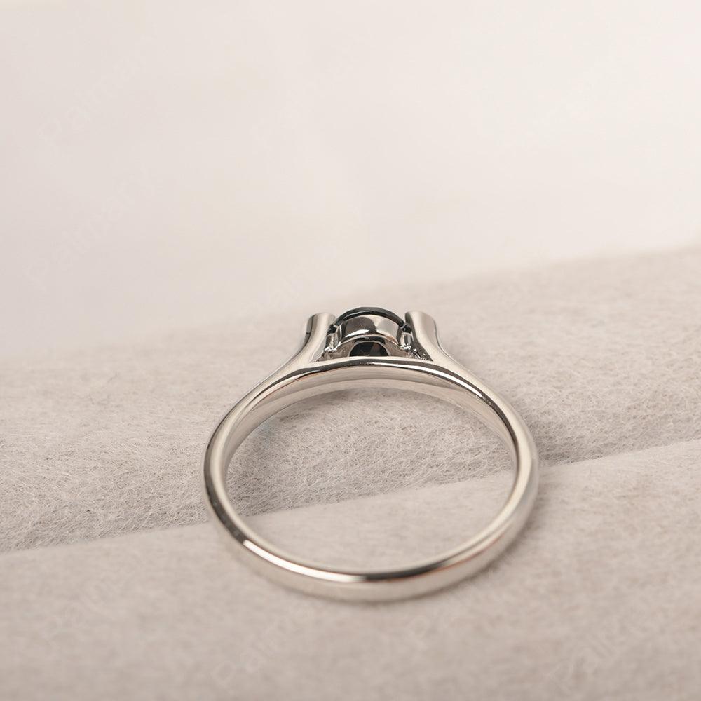 Cute Black Spinel Solitaire Ring - Palmary