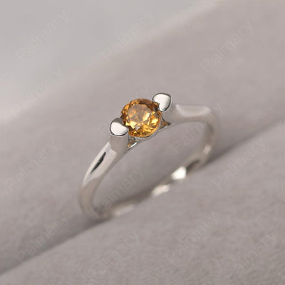 Cute Citrine Solitaire Ring - Palmary