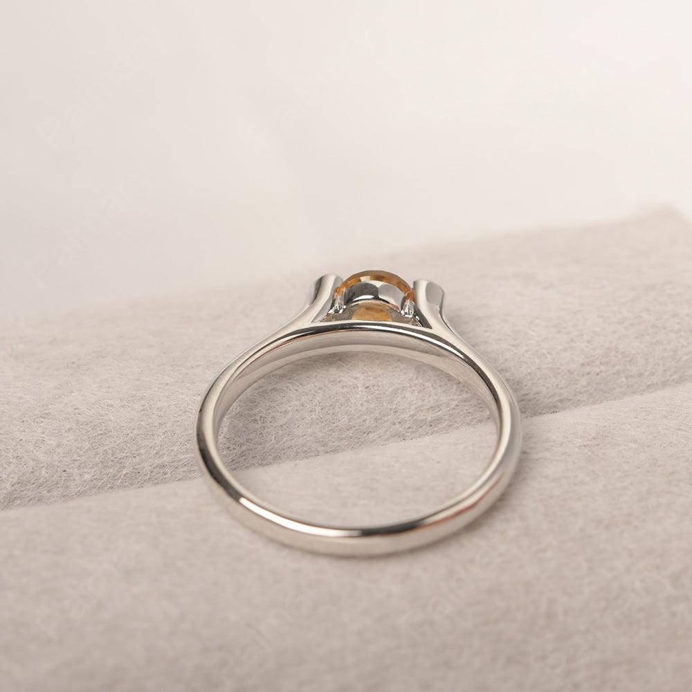 Cute Citrine Solitaire Ring - Palmary