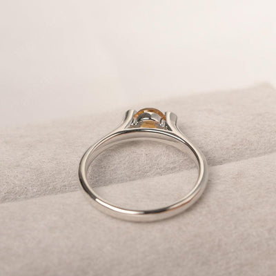 Cute Citrine Solitaire Ring - Palmary