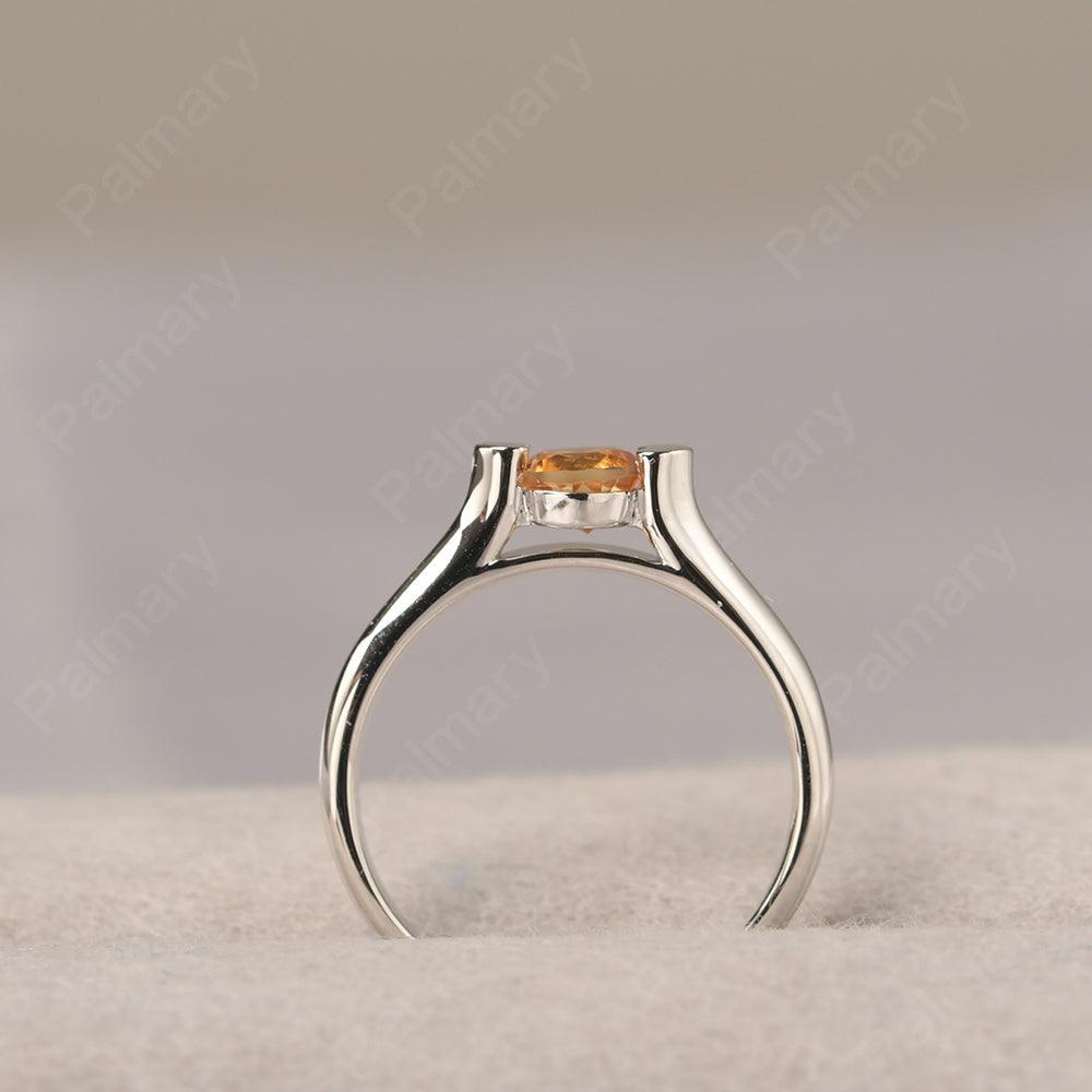 Cute Citrine Solitaire Ring - Palmary