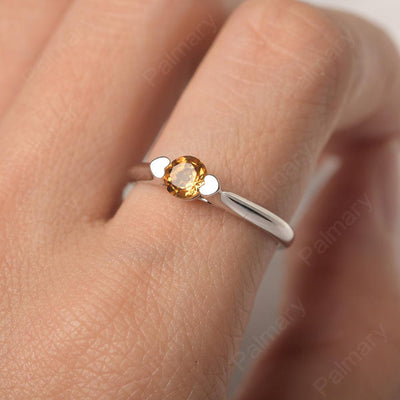 Cute Citrine Solitaire Ring - Palmary