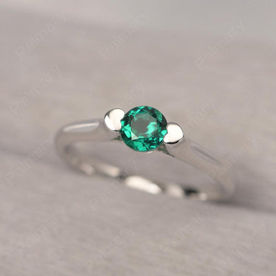 Cute Emerald Solitaire Ring - Palmary