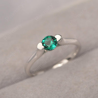 Cute Emerald Solitaire Ring - Palmary