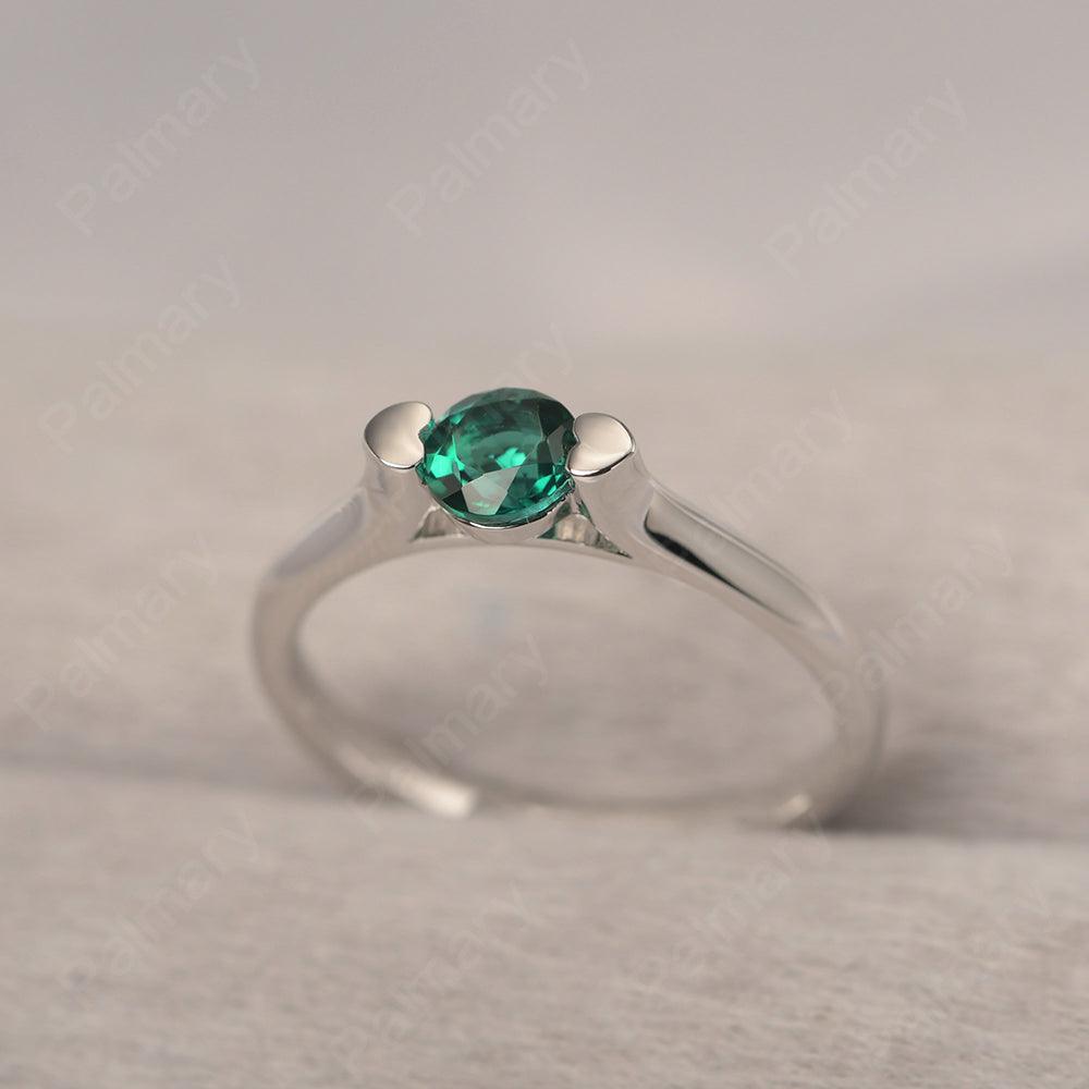 Cute Emerald Solitaire Ring - Palmary