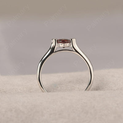 Cute Garnet Solitaire Ring - Palmary