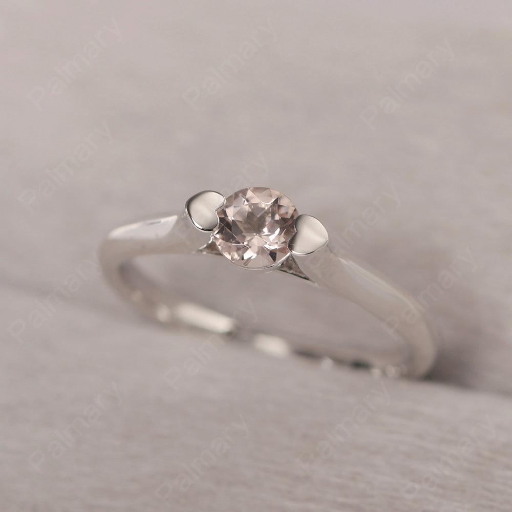 Cute Morganite Solitaire Ring - Palmary