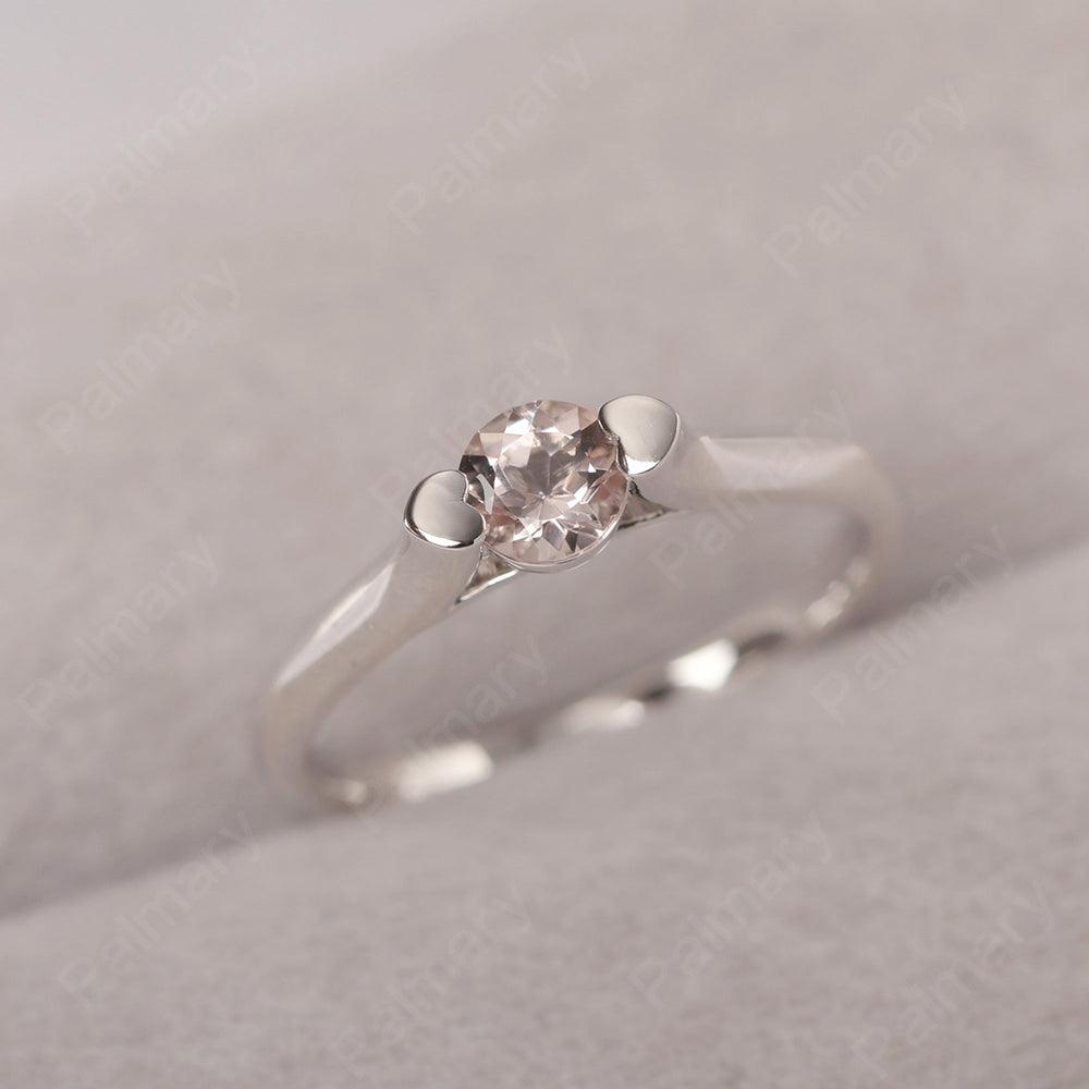 Cute Morganite Solitaire Ring - Palmary