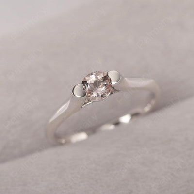 Cute Morganite Solitaire Ring - Palmary