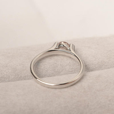 Cute Morganite Solitaire Ring - Palmary