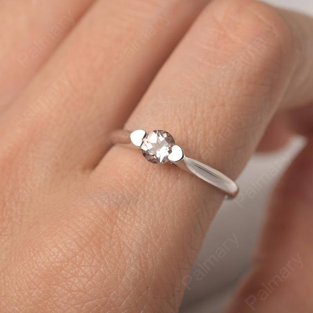 Cute Morganite Solitaire Ring - Palmary