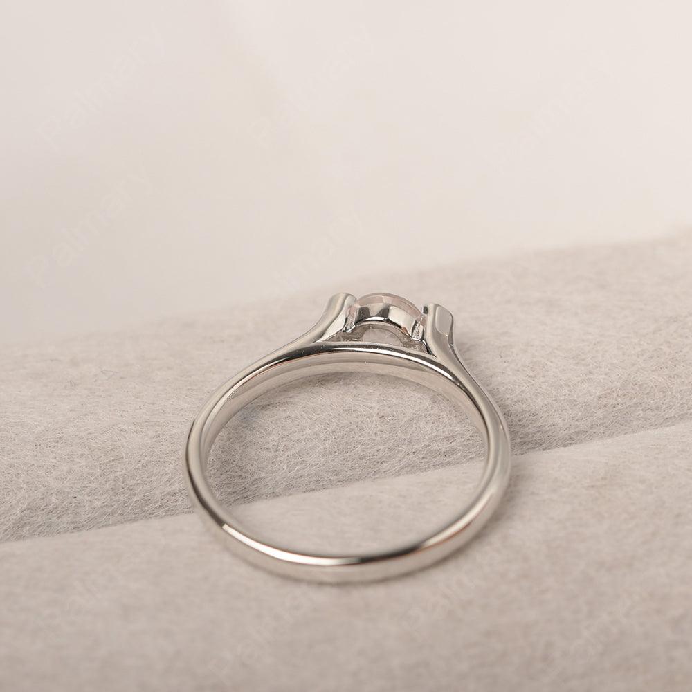 Cute Rose Quartz Solitaire Ring - Palmary