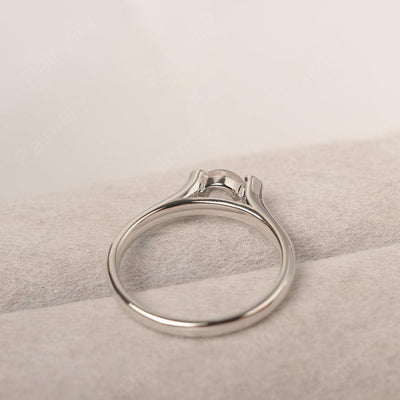 Cute Rose Quartz Solitaire Ring - Palmary