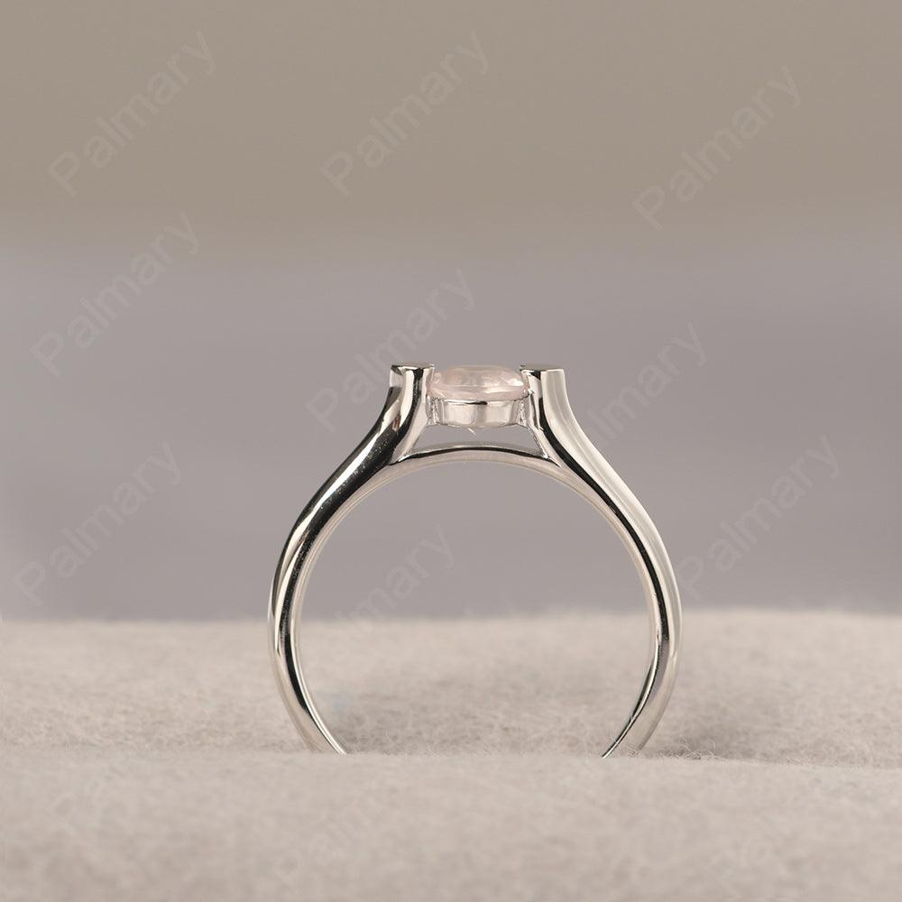 Cute Rose Quartz Solitaire Ring - Palmary