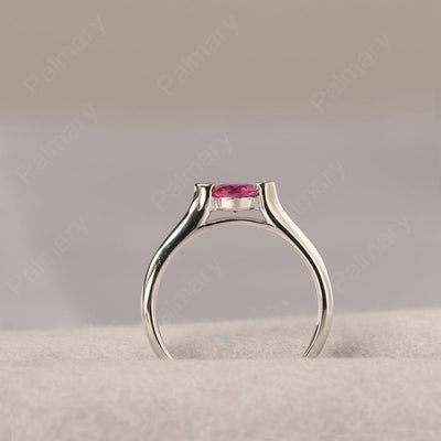 Cute Ruby Solitaire Ring - Palmary