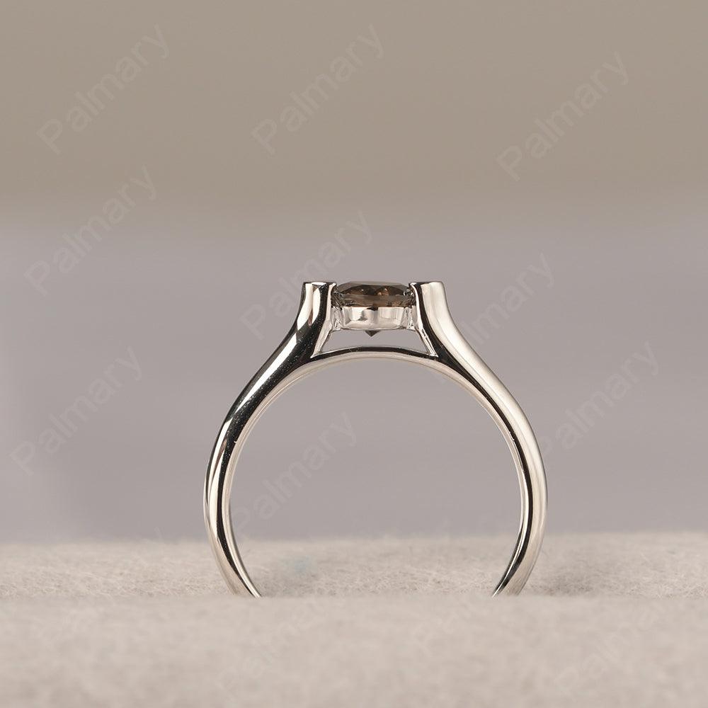 Cute Smoky Quartz  Solitaire Ring - Palmary