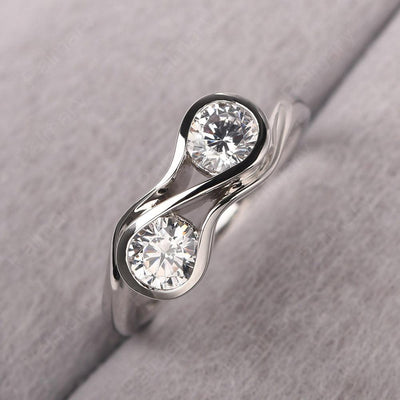 Two Stone Cubic Zirconia Mothers Ring - Palmary