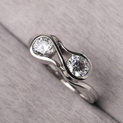 Two Stone Cubic Zirconia Mothers Ring - Palmary