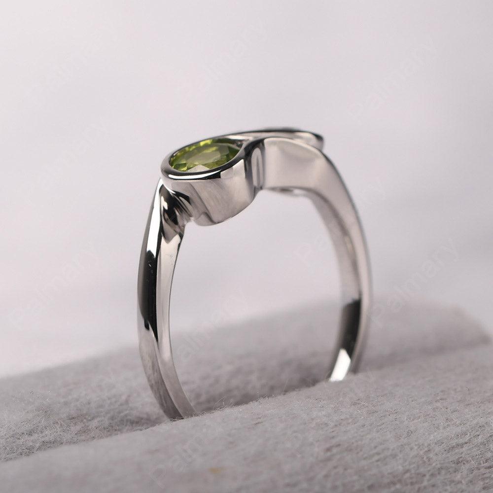 Two Stone Cubic Zirconia And Peridot Mothers Ring - Palmary