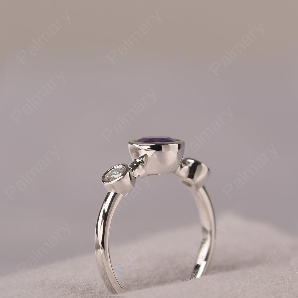 Three Stone Amethyst Mothers Ring - Palmary
