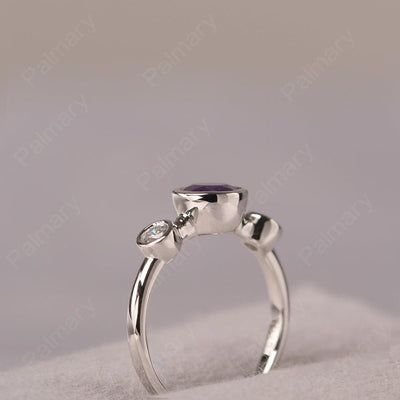 Three Stone Amethyst Mothers Ring - Palmary