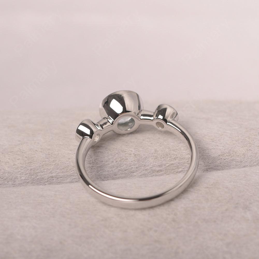 Three Stone Aquamarine Mothers Ring - Palmary