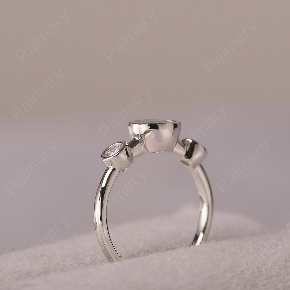 Three Stone Aquamarine Mothers Ring - Palmary