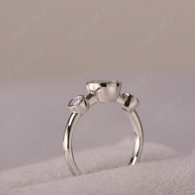 Three Stone Aquamarine Mothers Ring - Palmary