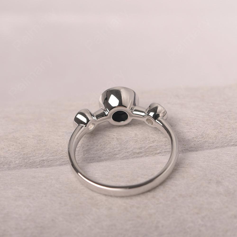 Three Stone Black Spinel Mothers Ring - Palmary