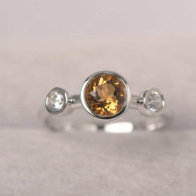 Three Stone Citrine Mothers Ring - Palmary